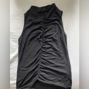 W5 Black Sleeveless Ruched Top - Size L